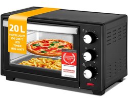 DnA® Heteluchtoven - Airfryer Oven - Airfryer - Oven - Zwart - 46cm x 32cm x 28cm