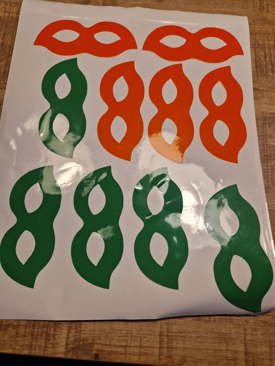 Herbruikbare statische raamsticker MASKERS