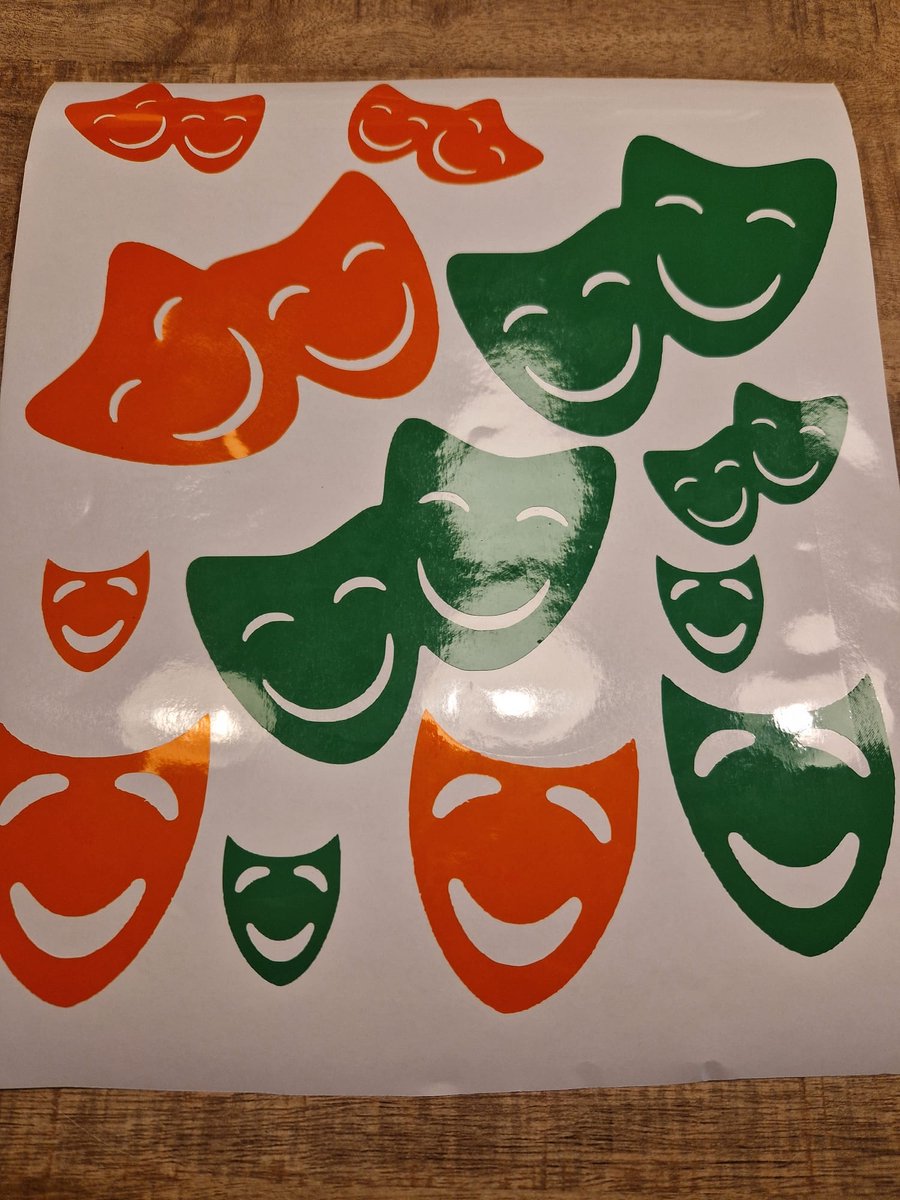 Herbruikbare statische raamsticker MASKERS