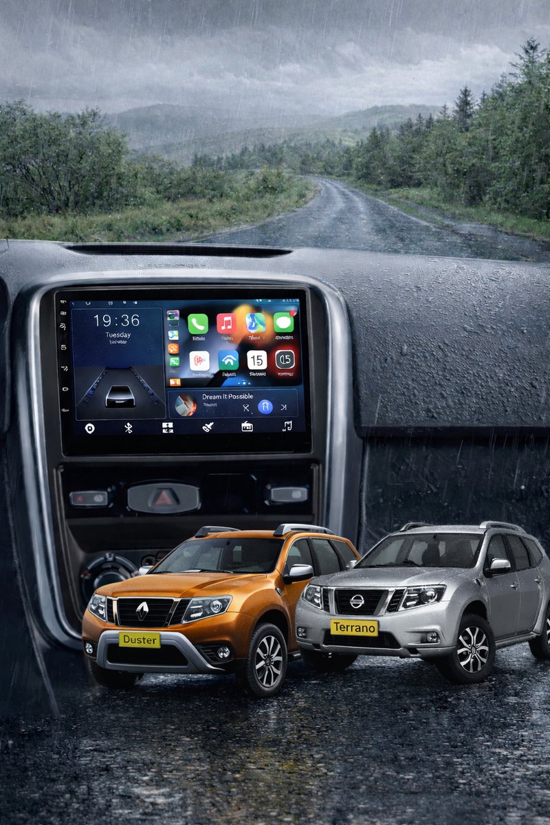 ADIVOX 9 inch T1 geschikt voor Renault Duster/Nissan Terrano Android 15 Carplay/Auto/WiFi/DSP/DAB+