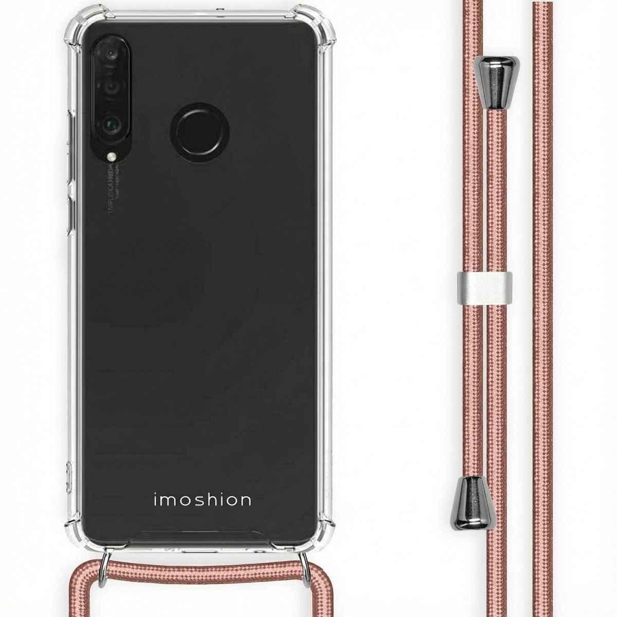 imoshion Hoesje - Geschikt voor Huawei P30 Lite - Backcover met koord - Rosé Goud