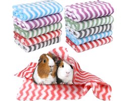 10x Wasbare Fleece Deken voor Kleine Dieren: Cavia, Konijn, Hamster & Chinchilla Kooi Voering