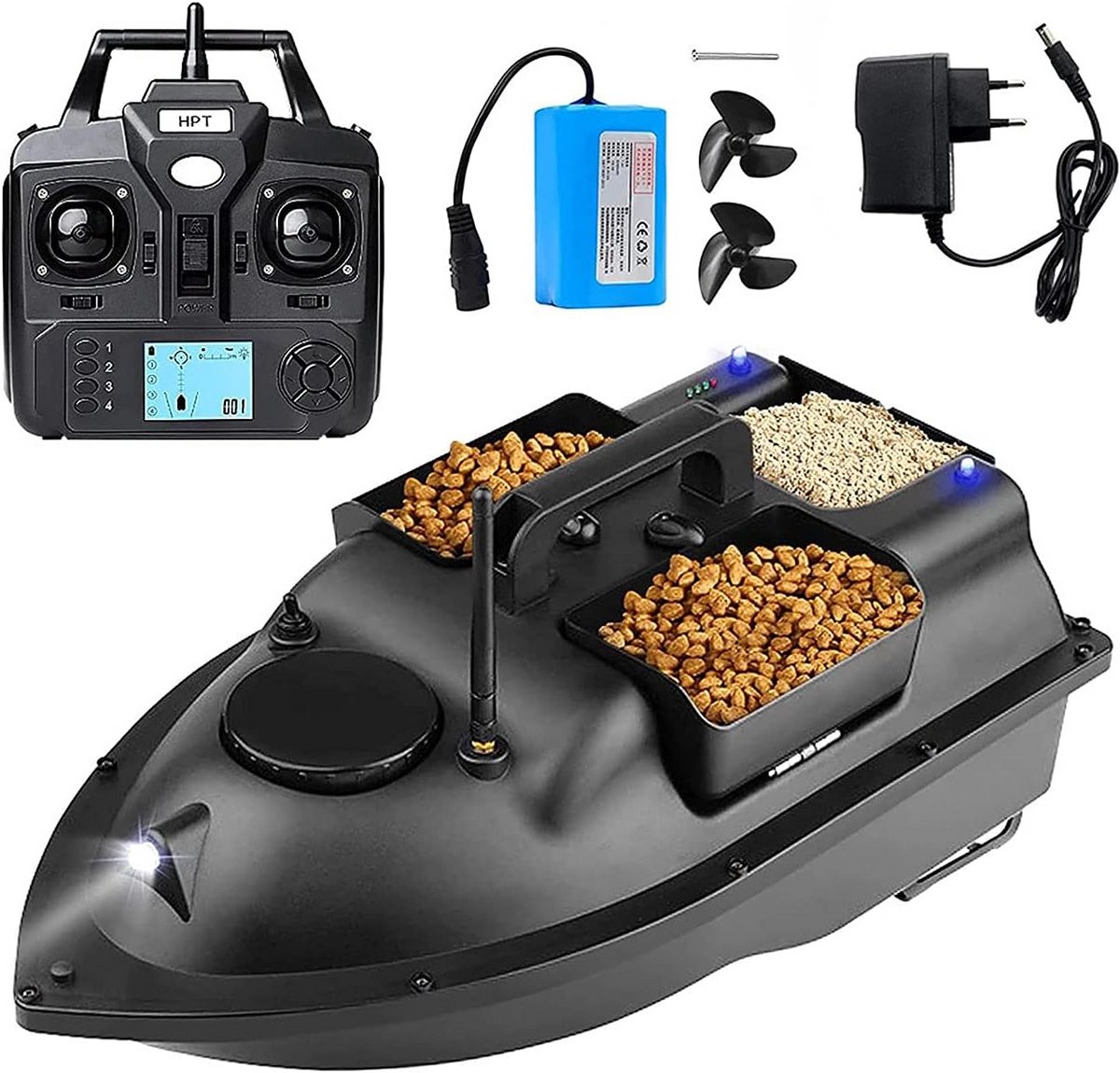 GPS Voerboot met Afstandsbediening (500m) en Dubbele Motoren - Visassistent