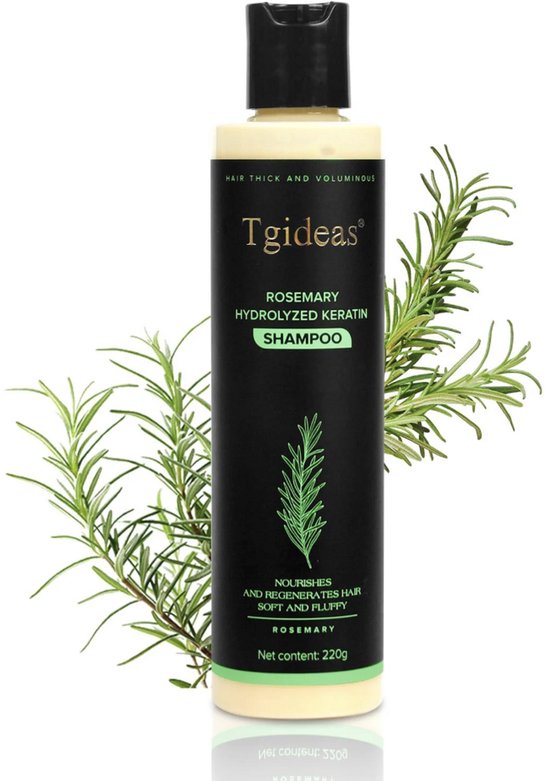 Tgideas Organic Rosemary Hair Growth Shampoo for Women and Men-Natural Thickening & Strengthening Shampoo with Hydrolyzed Keratin for Thinning Hair & Hair Loss (220 ml)