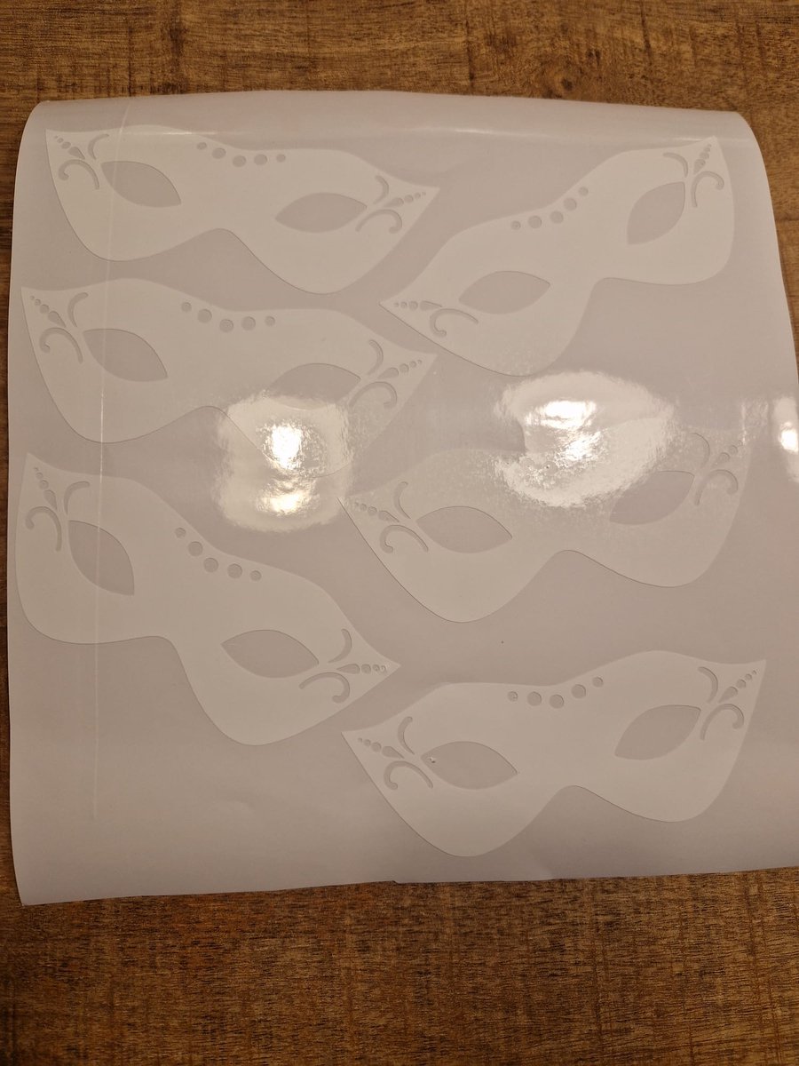 Herbruikbare statische raamsticker carnaval maskers