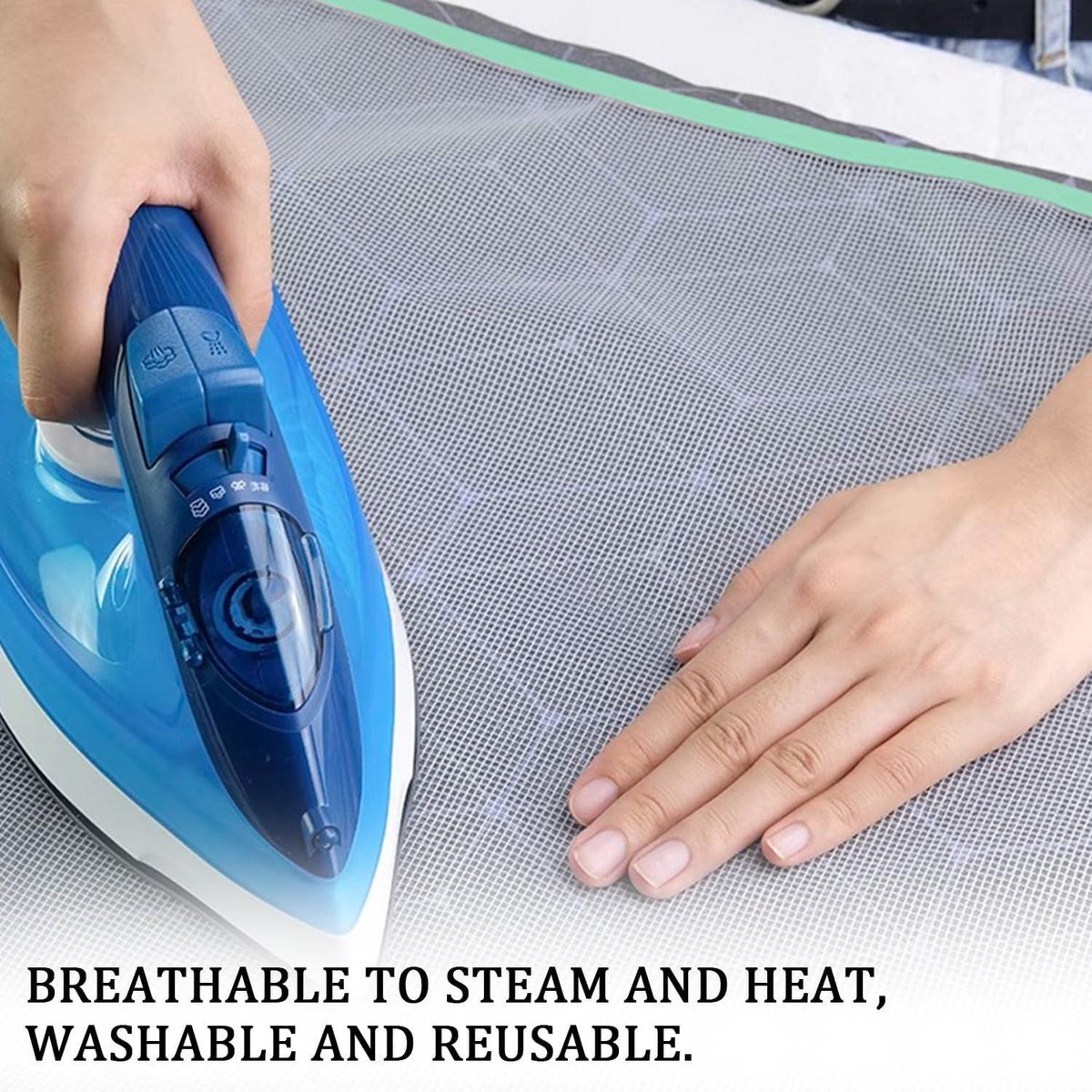 Set van 7 mesh strijkdoeken 40 x 60 cm - Hittebestendige strijkmat voor kleding - Strijkbeschermers tegen schade - Glansbescherming