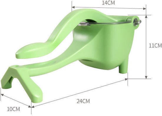 Handmatige sapcentrifuge - Sapcentrifuges groenten en fruit - Draagbare multifunctionele citroen- en sinaasappelpers voor thuisgebruik - Zeer efficiënt sapapparaat - Lichtgroen van Merkloos — afbeelding 4