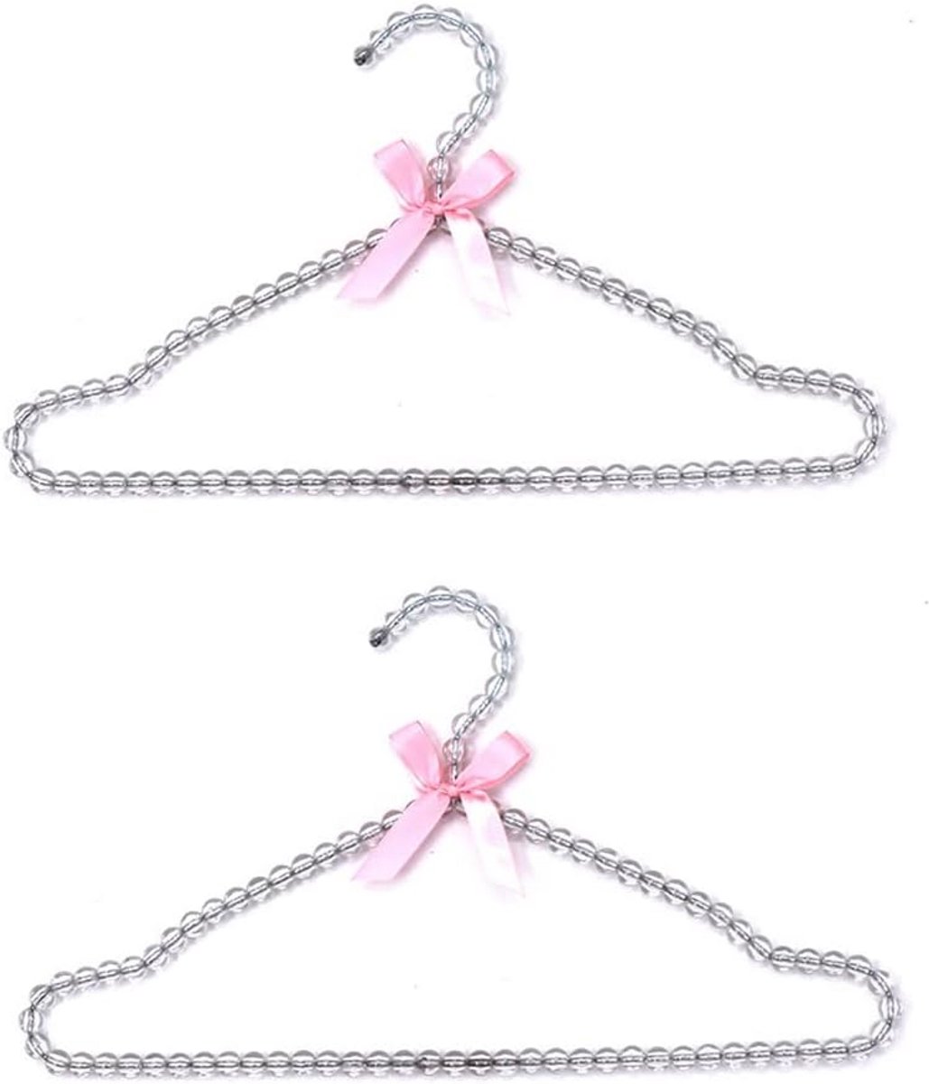 Elegante kledinghangers met parels en strik, 40 cm