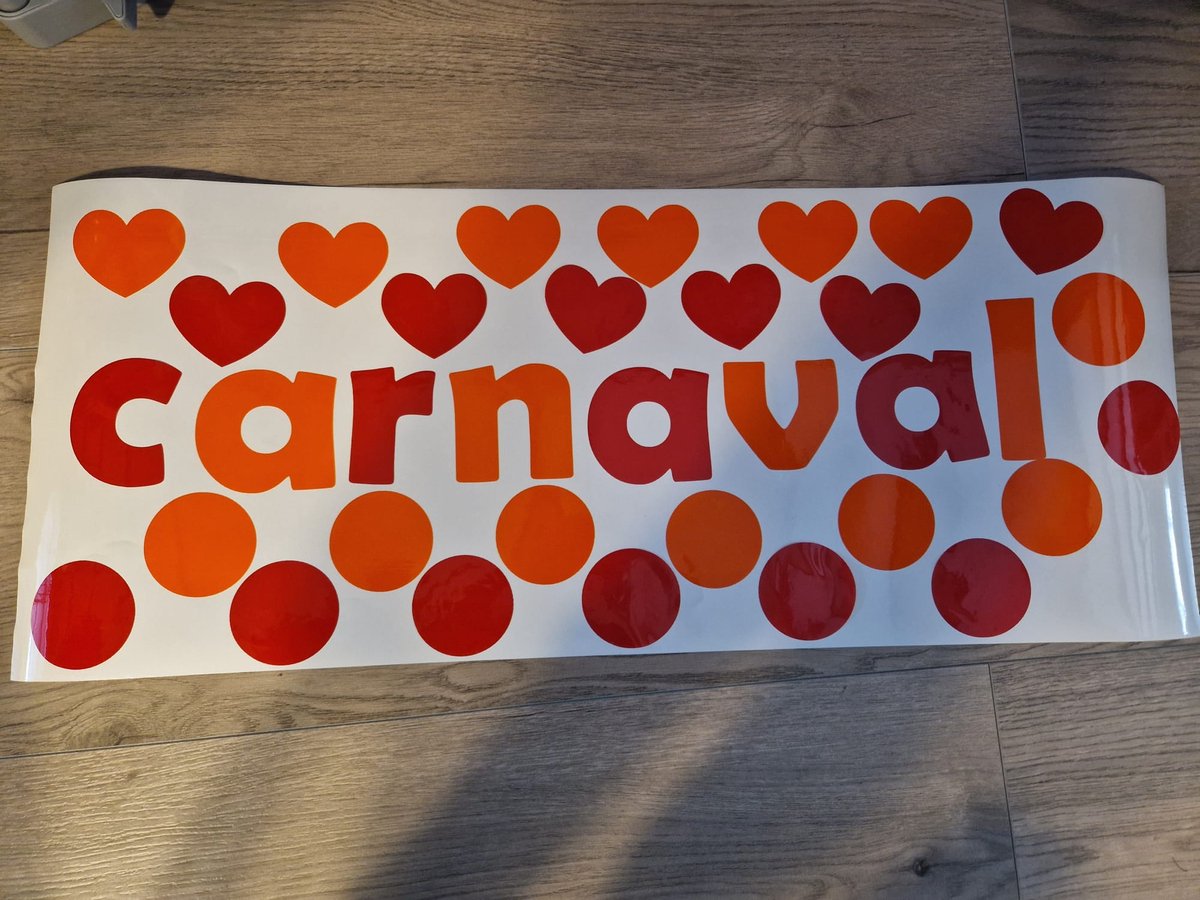 Herbruikbare statische raamsticker CARNAVAL