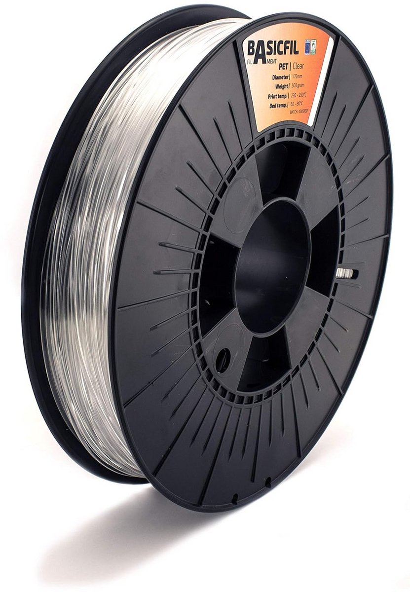 3D-Printerfilament PETG 1.75 mm Transparant 500g Sterk en Gebruiksvriendelijk