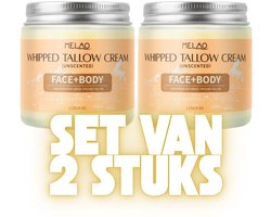 Beef Tallow Crème - Set van 2 Stuks - Voordeelverpakking - Voor Gezicht & Lichaam – Geurloos, 100% Grasgevoerd Rundvet, Natuurlijk Bij Droge En Gevoelige Huid - Voedende Tallow Beef Crème Voor Gezicht & Lichaam - 2 Stuks in de Verpakking