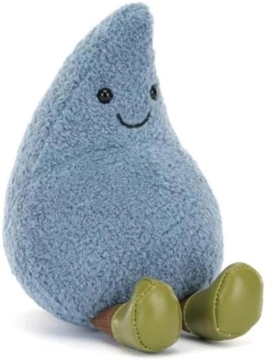 Pluche Druppel - Zacht Speelgoed - Knuffelen en Spelen - Ontworpen in Londen - 13 cm Hoog - Beige