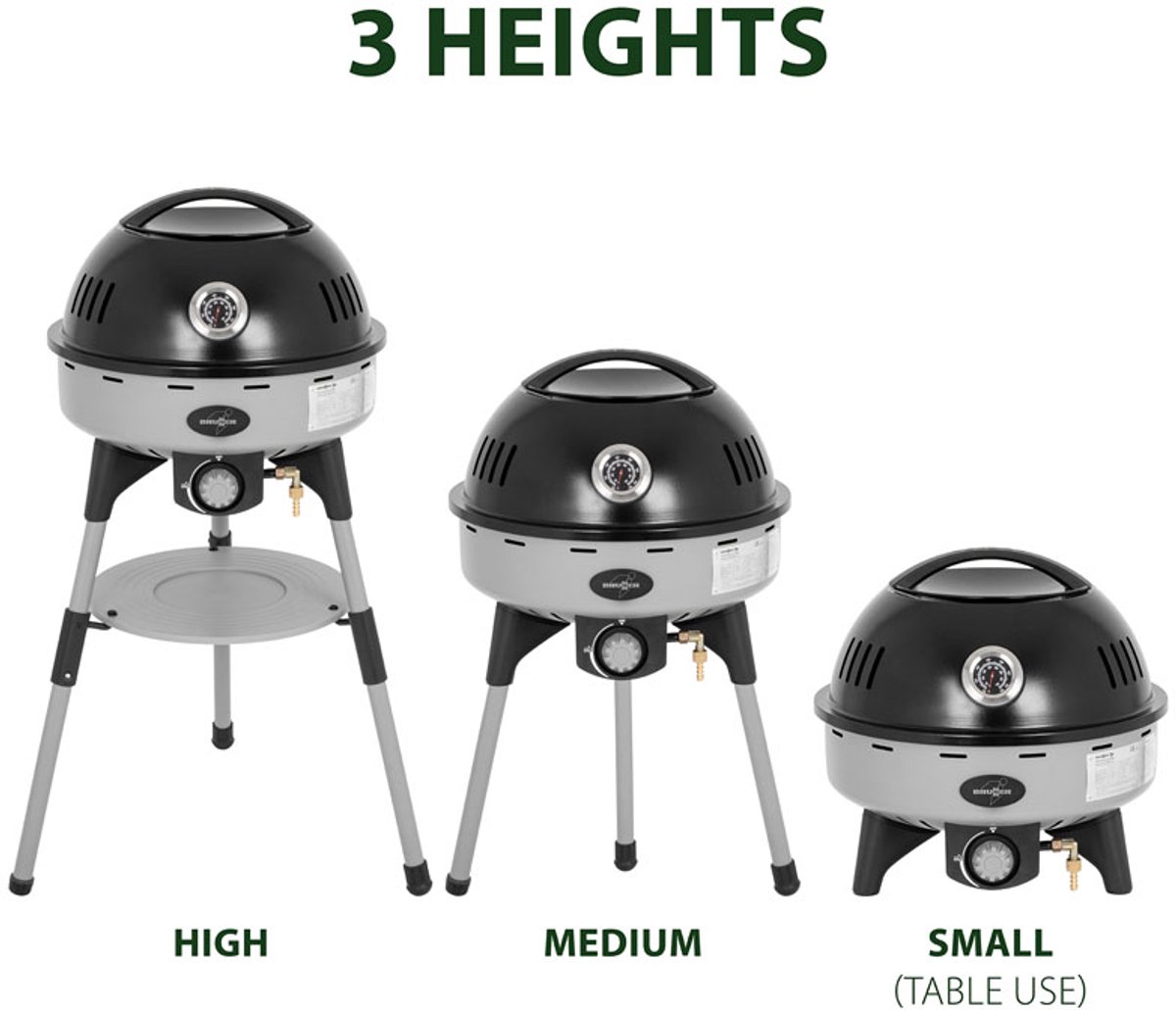 Brunner Devil BBQruiser HT Roundgrid 30 - draagbare gasbarbecue 30mbar