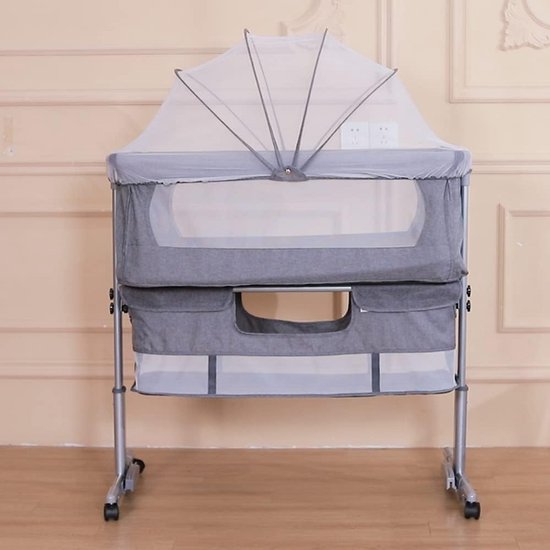 Comfortabel Baby Aanschuifbed met 5 Hoogtestanden