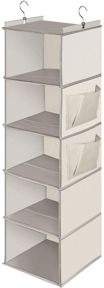 Unyqoos® Opvouwbare hangorganizer met 5 ruime vakken en extra opbergruimte