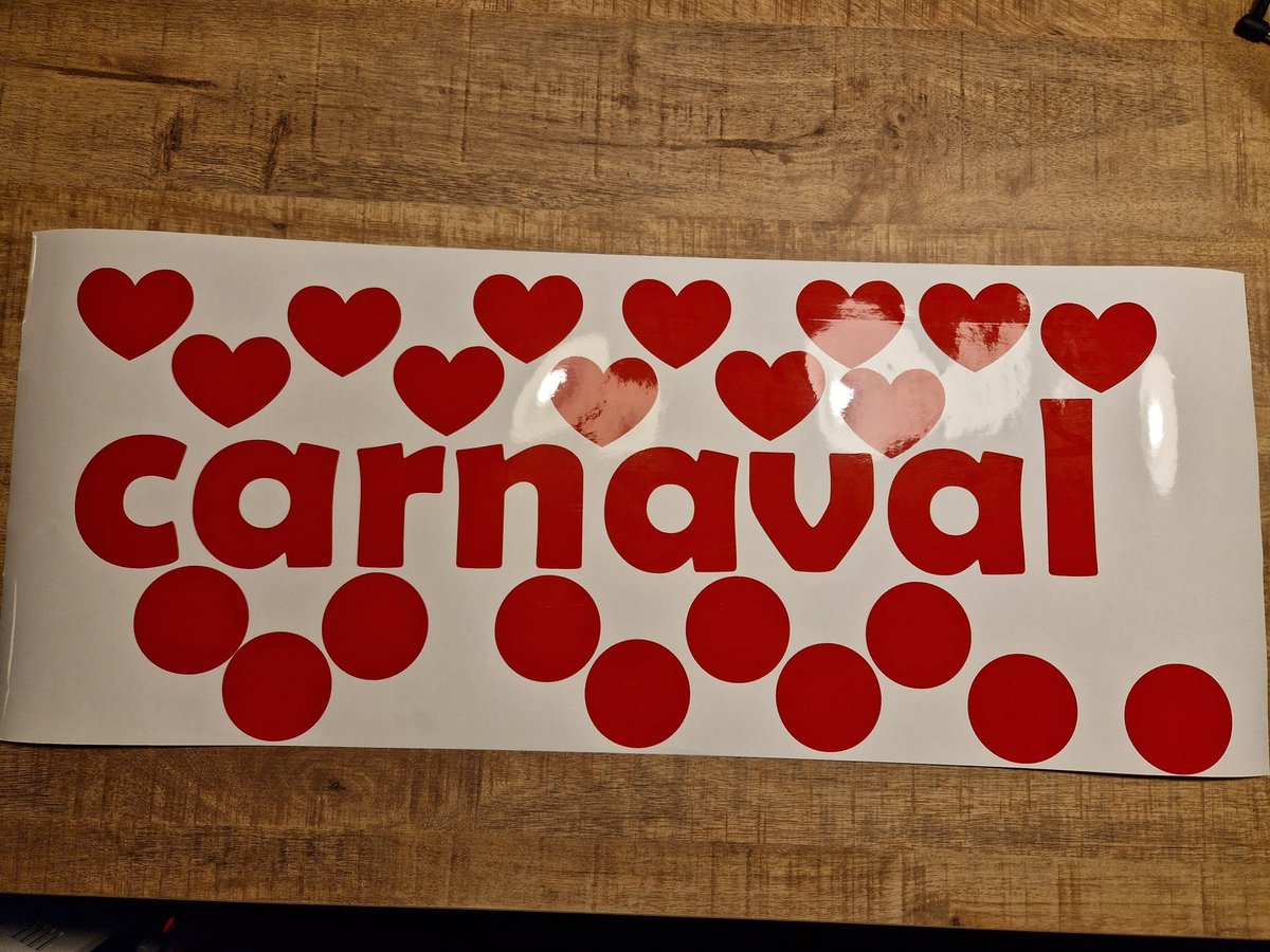Herbruikbare statische raamsticker CARNAVAL