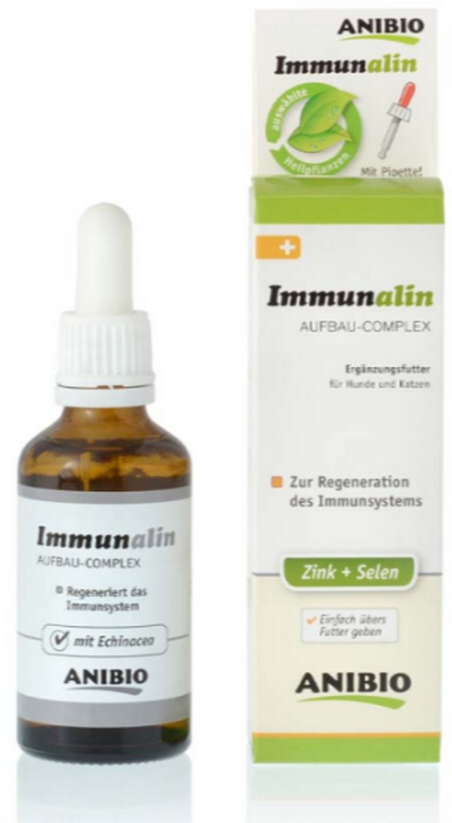 Anibio Immunalin met echinacea, voor honden, katten en knaagdieren. 50 ml