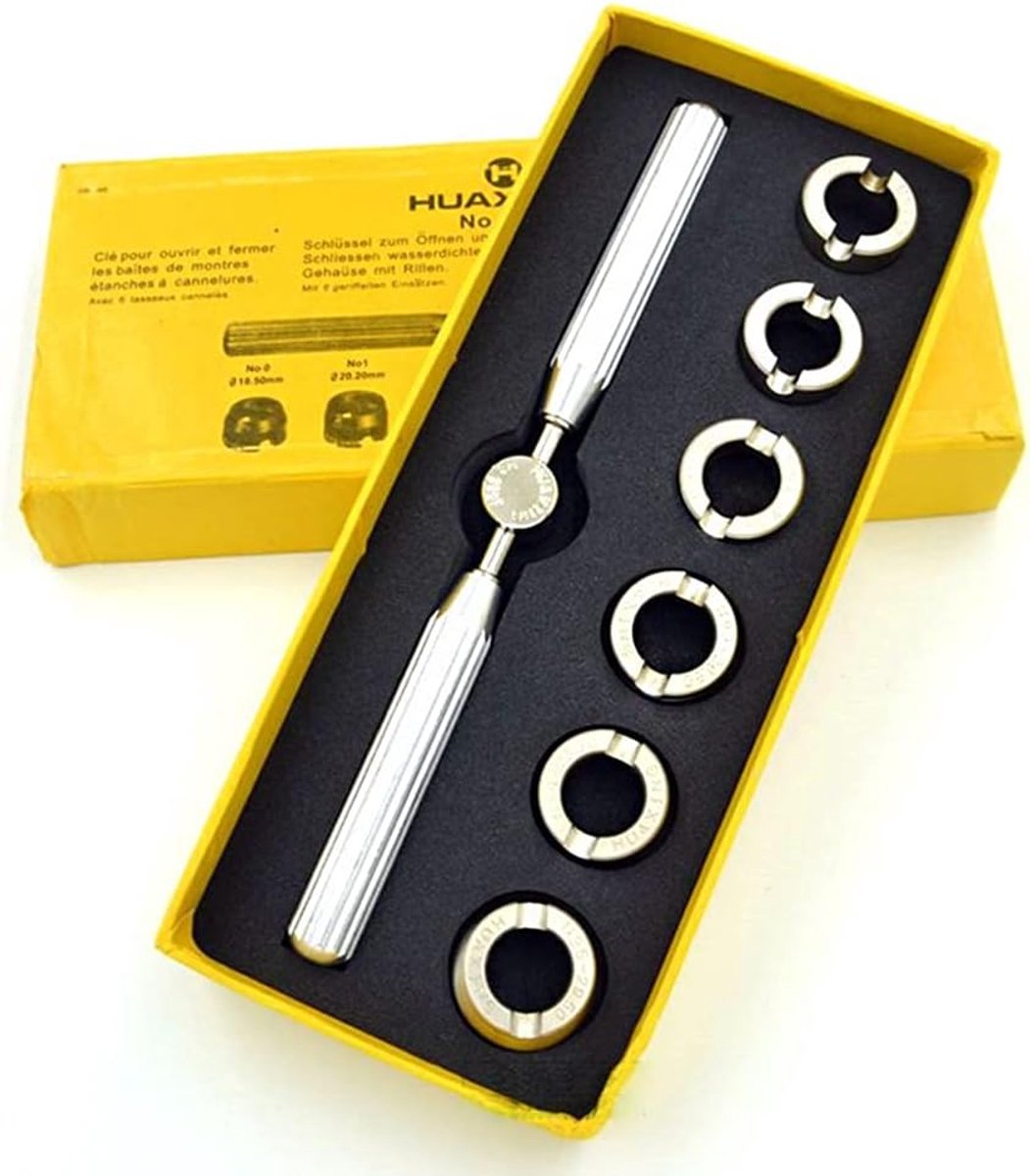 7Pcs Horloge Case Back Opener - Horloge Reparatie Tool - Precisie Handheld Horlogemaker Schroevenset - Case Opener Closer Verwijderaar