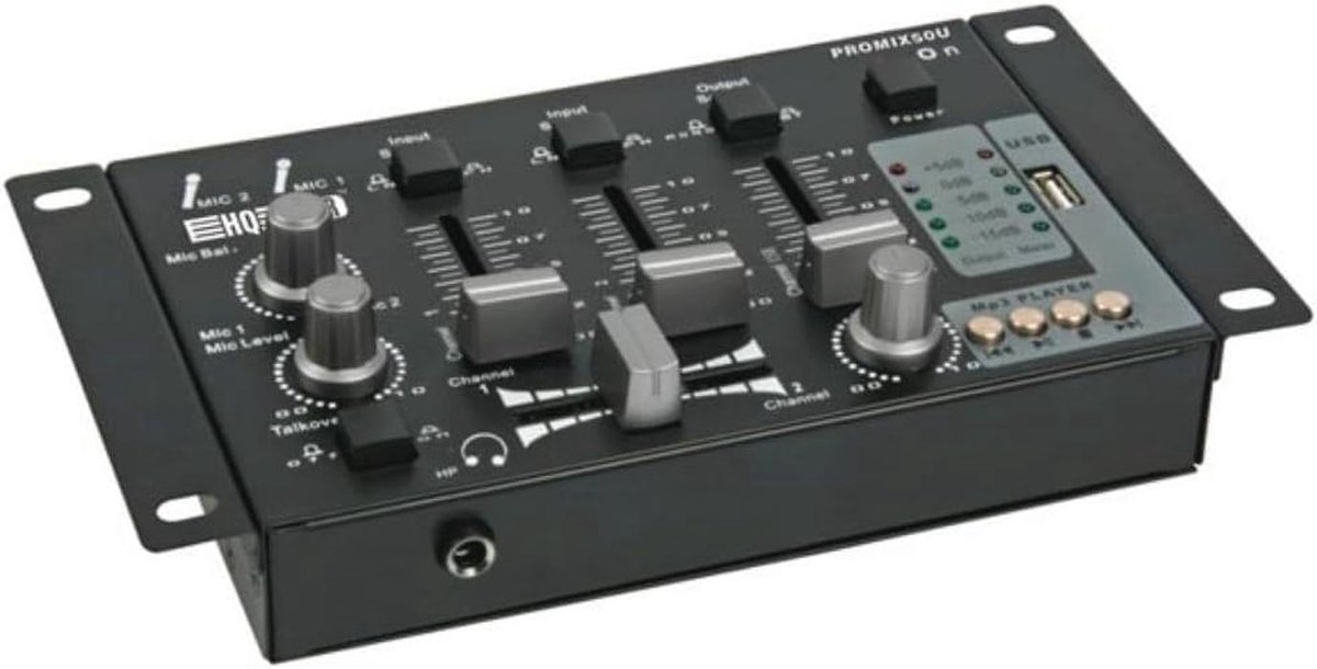 2-Kanalen Stereo Mixer met USB Ingang