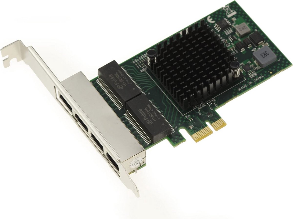 4-poorts RJ45 Quad LAN GIGABIT Ethernet Netwerkcontroller Kaart met PCIe x1
