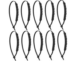 10 sneeuwkettingen voor motorfietsen en e-bikes, antislipbandenkettingen, nylon universele wielen, 20 tanden, geschikt voor winterbanden op ijzige en besneeuwde wegen.