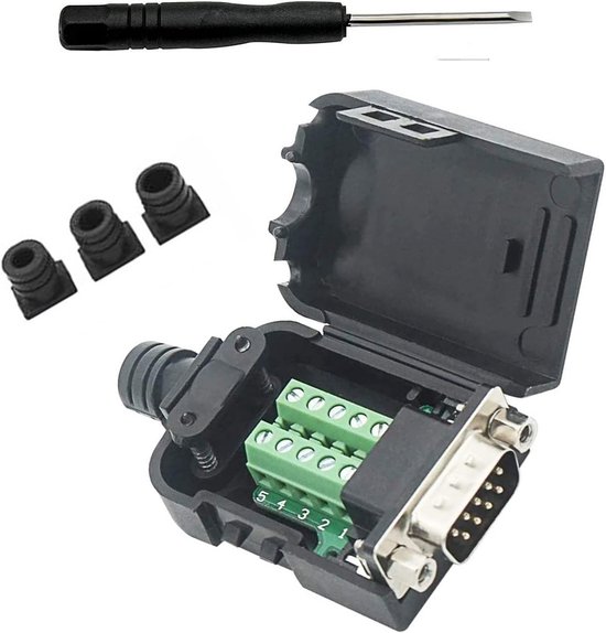 AAOTOKK DB9 Schroefklemmenblok Adapter D-SUB 9-pins RS232 Vrouwelijk naar 9 1 Pin/Manier Vrouwelijke Seriële Terminal Breakout Board Connector Signaalmodule met behuizing (2Pcak/F AAOTOKK DB9 Schroefklemmenblok Adapter D-SUB 9-pins RS232 Vrouwelijk naar 9 1 Pin/Manier Vrouwelijke Seriële Terminal Breakout Board Connector Signaalmodule met behuizing (2Pcak/F
