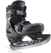 Suotu IJshockeyschaats - Verstelbaar - Schaatsen meisjes en jongens - Maat: EUR 32-36 - Zwart - M