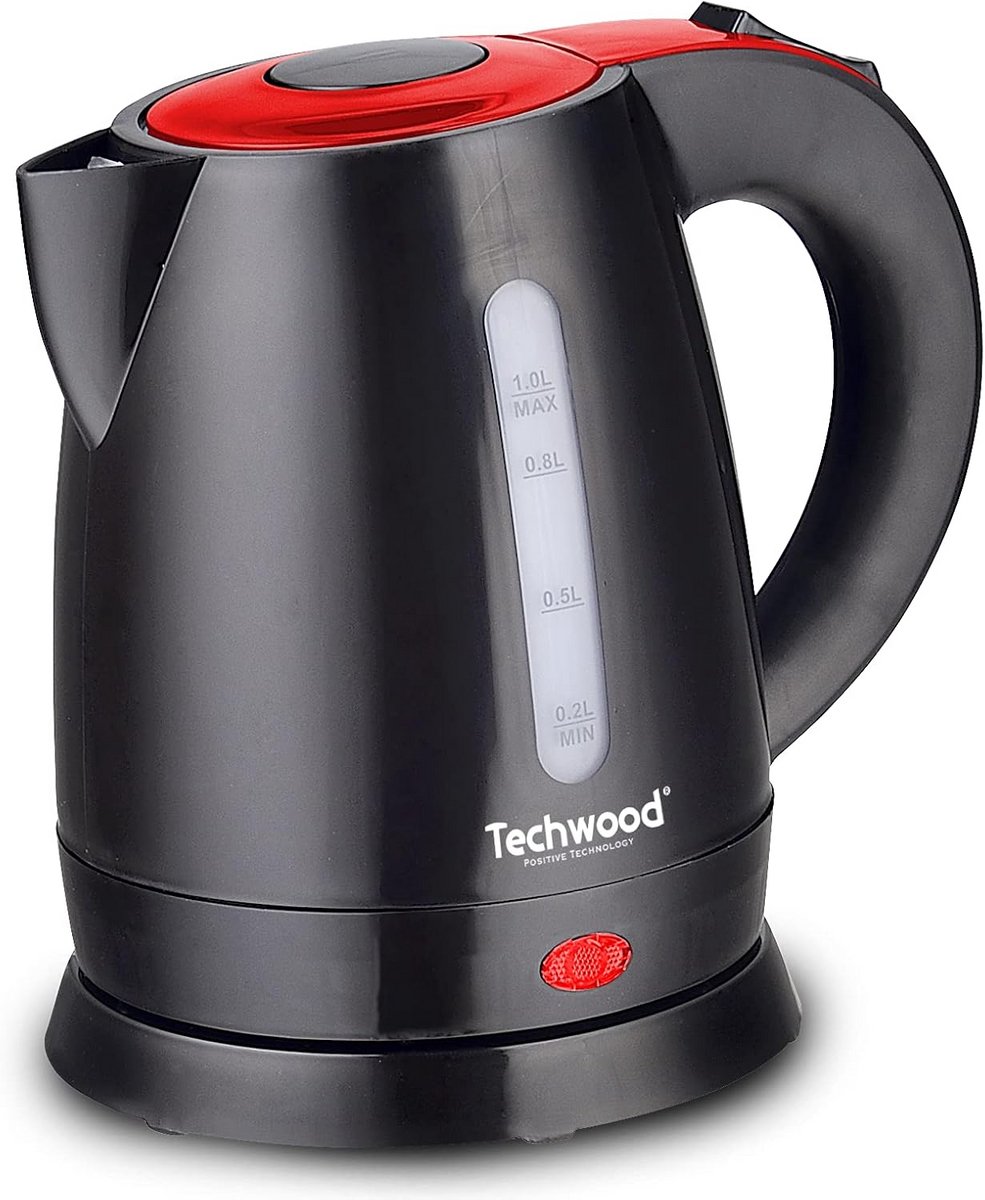 Elektrische waterkoker 1 liter - Zwart/Rood