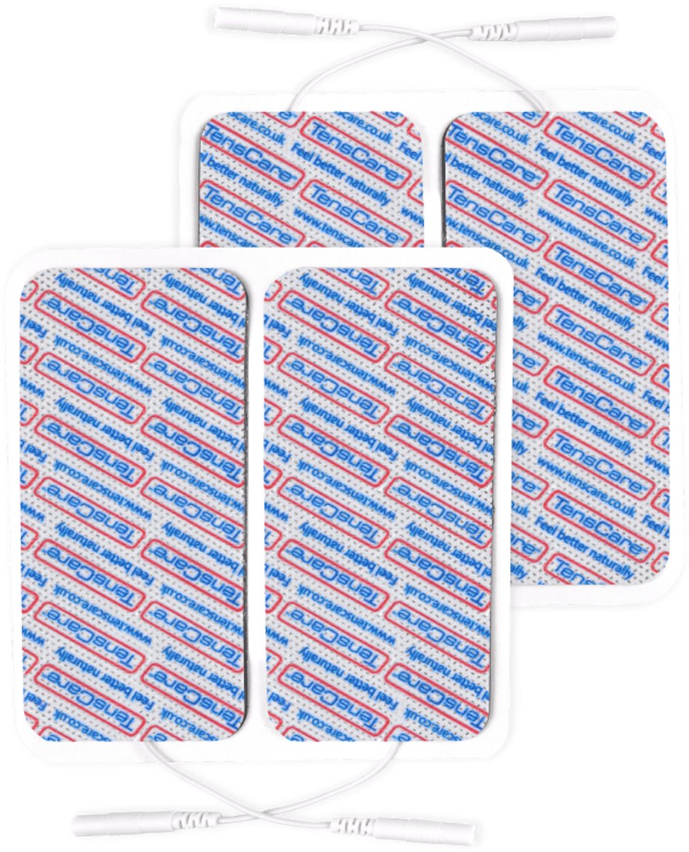 TensCare - 4 pads 50×100mm (1 set) | electroden pads tens | elektrodenpads | Zelfklevende Elektroden Pads | Gel-elektroden | tens pads | tens elektroden | tens plakkers | tens elektrode pads