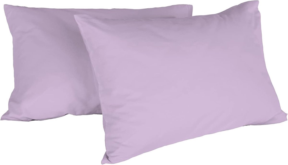 Famanu Kussensloop lila 100% katoen, zachte hoofdkussenhoes voor slaapkamer, wasbaar en ademend