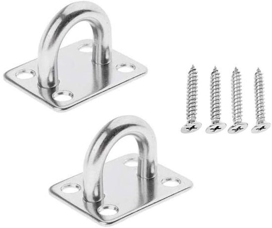 Oblong Pad Eye Plate M5, 304 Stainless Steel Marine Hardware Staple Klittenband 10pcs Pad Ogen Oblong Pad Eye Plate M5, 304 Stainless Steel Marine Hardware Staple Klittenband 10pcs Pad Ogen