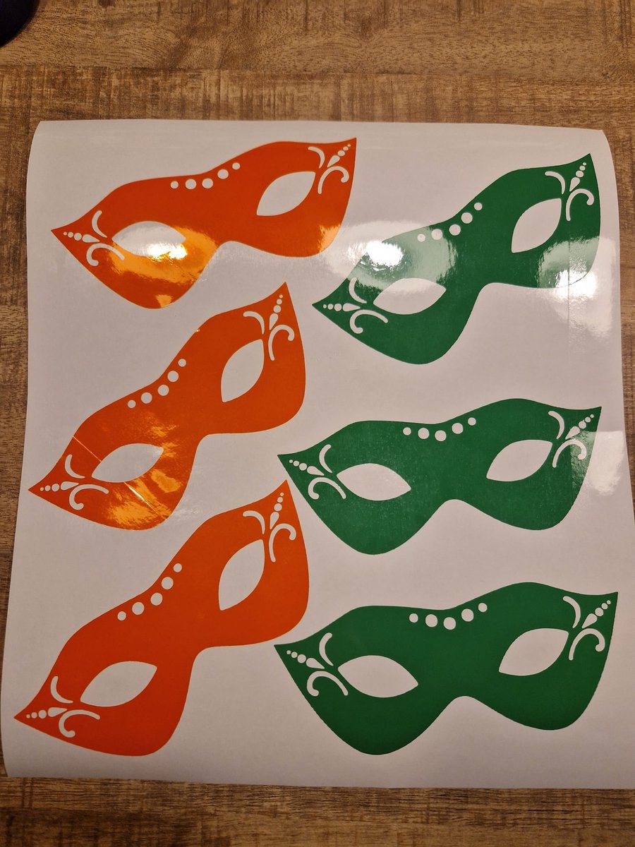 Herbruikbare statische raamsticker MASKER