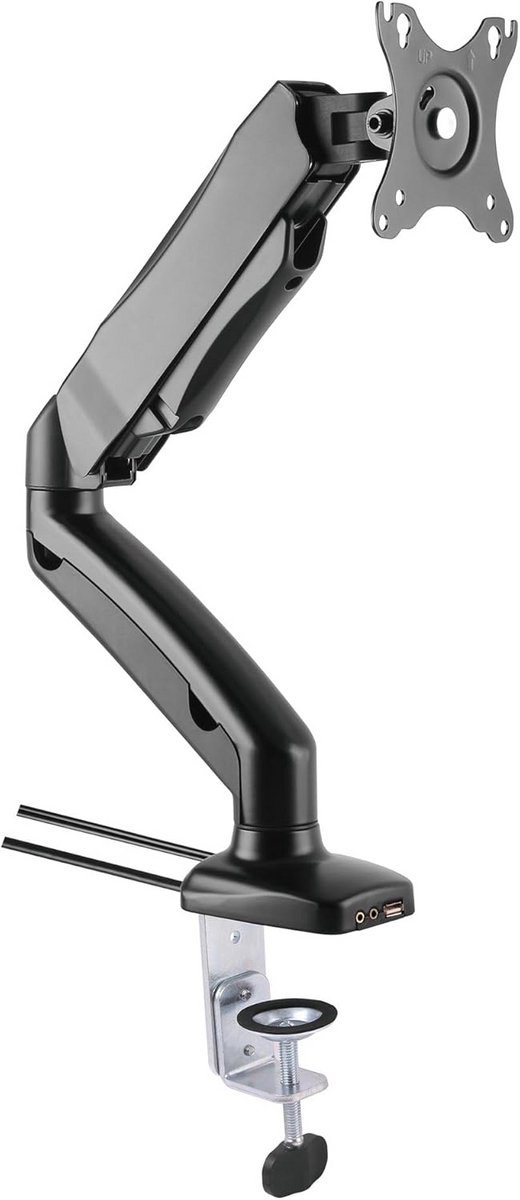 Techly Bureauhouder voor monitor 13-27 inch met USB en audio