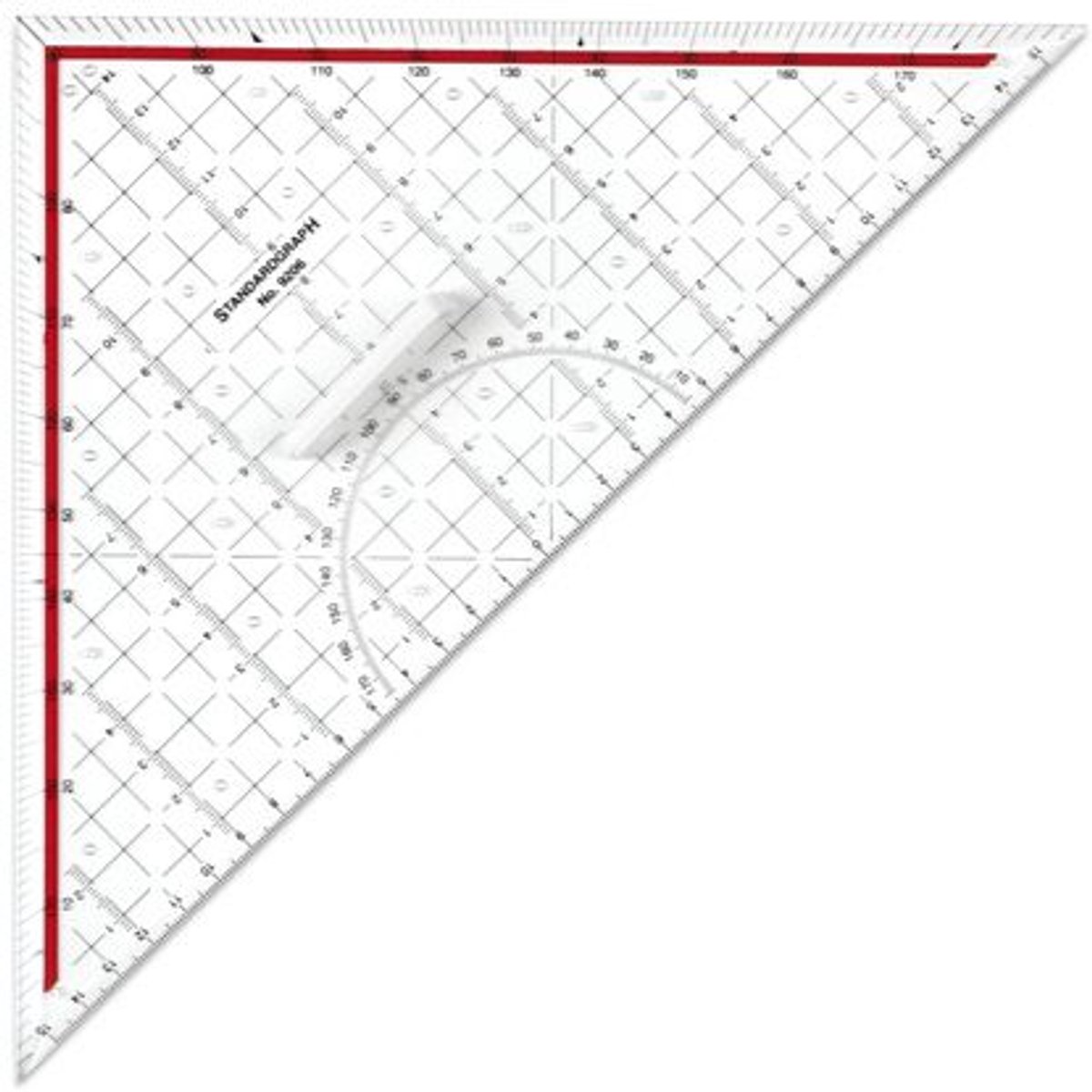 Tekendriehoek Standardgraph 32cm met afneembare greep kunststof - SG-9206