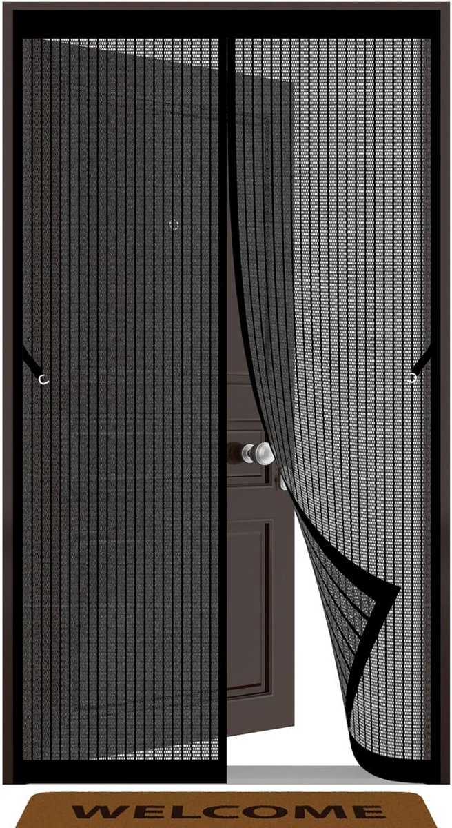 Magnetisch Vliegengordijn 190x195 cm - Automatisch Sluitend Hor voor Balkondeur en Ramen