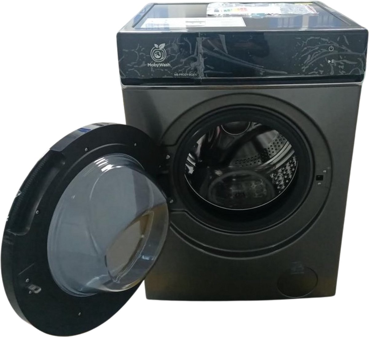 MobyWash Wasmachine AI Functie Zwart 10 KG 1400 Toeren