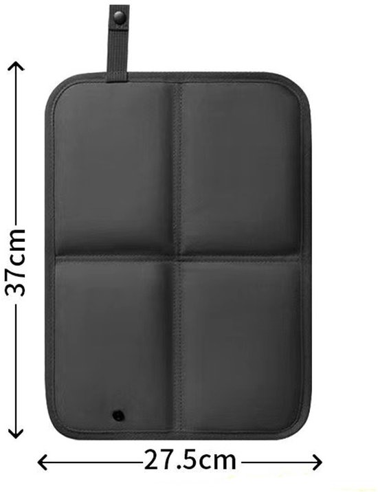 Zitmatje - Wandel zitmatje - Opvouwbaar kussen - Waterdichte opvouwbare mat - Reiskussen - Waterdicht en warmte-isolerend - 37*27,5 cm - Geschikt voor reizen, wandelen, kamperen en tuinieren - Zwart van Merkloos — afbeelding 2