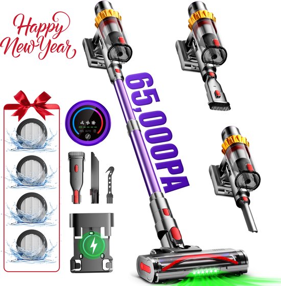 Authmic Steelstofzuiger - 65000Pa Steelstofzuiger Draadloos - Authmic - €129,99