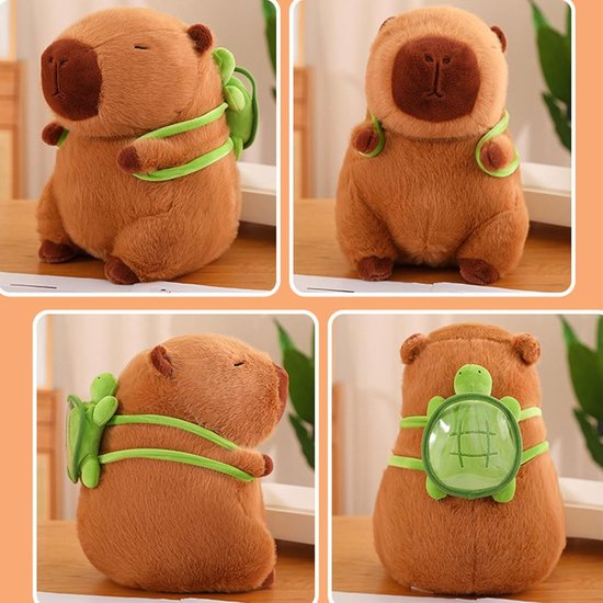Knuffel Capybara met Rugzak - 23cm Knuffeldier voor Kinderen van Merkloos — afbeelding 3