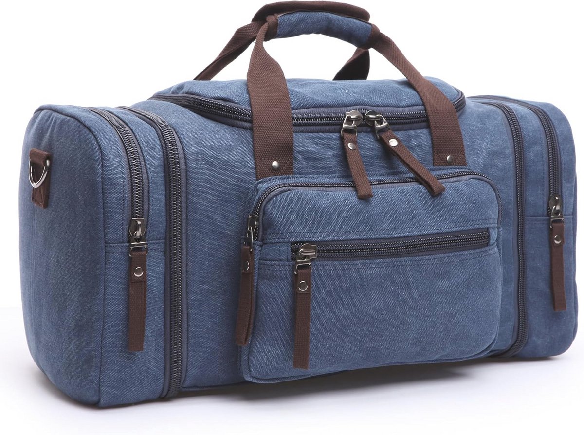 Uitbreidbare holdall tas voor 15,6 inch laptop - Multifunctionele weekendtas voor heren