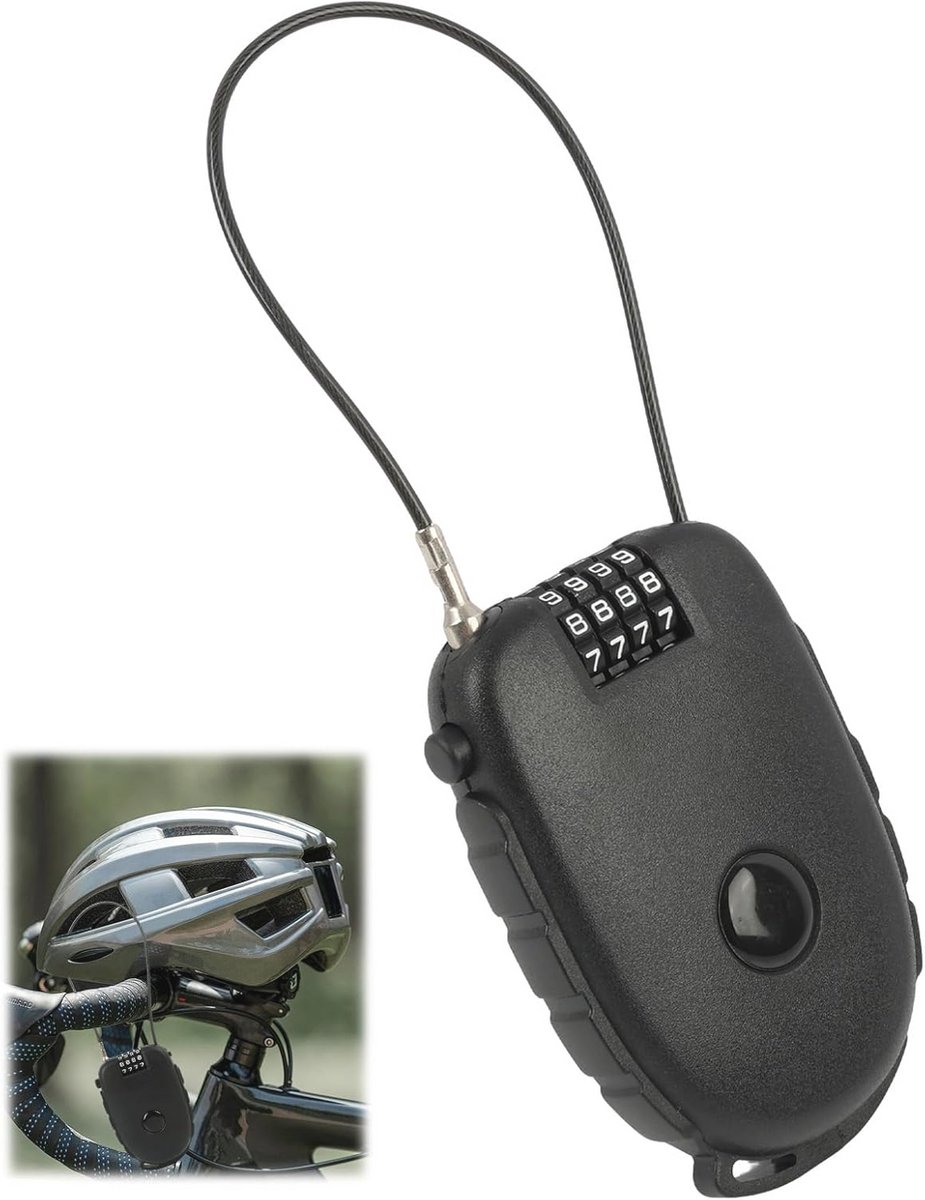 Combinatielock met 90 cm kabel - Lichtgewicht en compact - Ideaal voor fietsen, kinderwagens en bagage