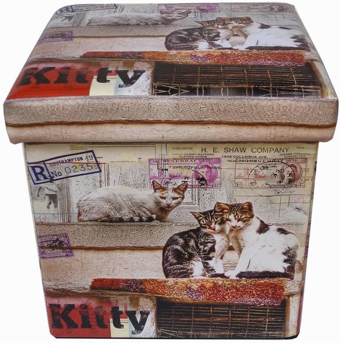 Zitzak 33 x 33 cm - Vierkante Opbergdoos en Kruk voor Kinderen en Volwassenen