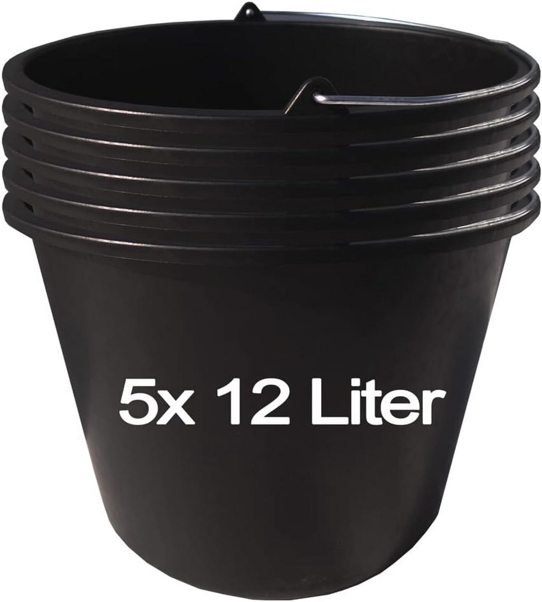 Bouwemmer 12L en 20L - Stabiele mortelemmer voor bouw en tuin