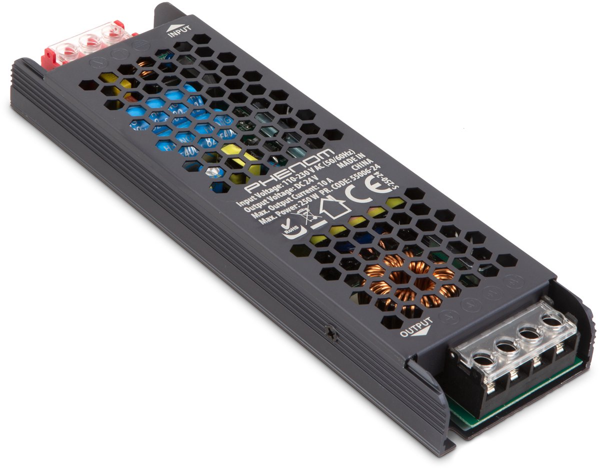 LED Voeding – Transformator – Voor o.a. LED Strip - Gestabiliseerde Netwerkvoeding Transformator 24V DC 10A - 250W - Geschikt voor LED-Verlichting en Industriële Toepassingen [55006-24]