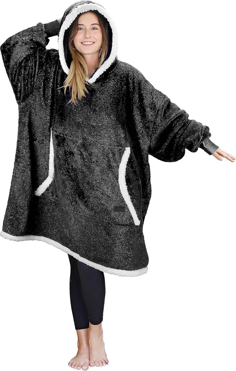 Oversized Deken Hoodie voor Volwassenen en Kinderen - Warm en Superzacht