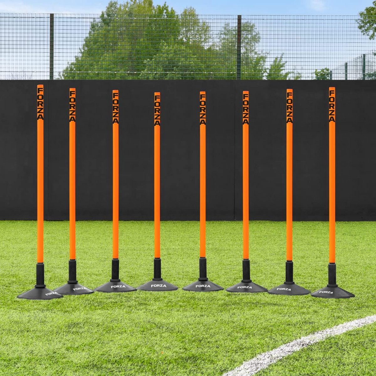 Slalom Trainingspalen voor Voetbal en Sport - Set van 2 Polen met Bases