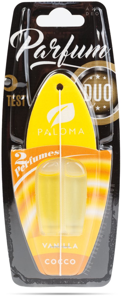 Auto Luchtverfrisser Duo – Vanilla & Coconut Geur – 2 x 3 ml Parfum – Werkt tot 6 Weken – Langdurige Geurverspreiding voor Auto Interieur 1 Stuks [P07805]