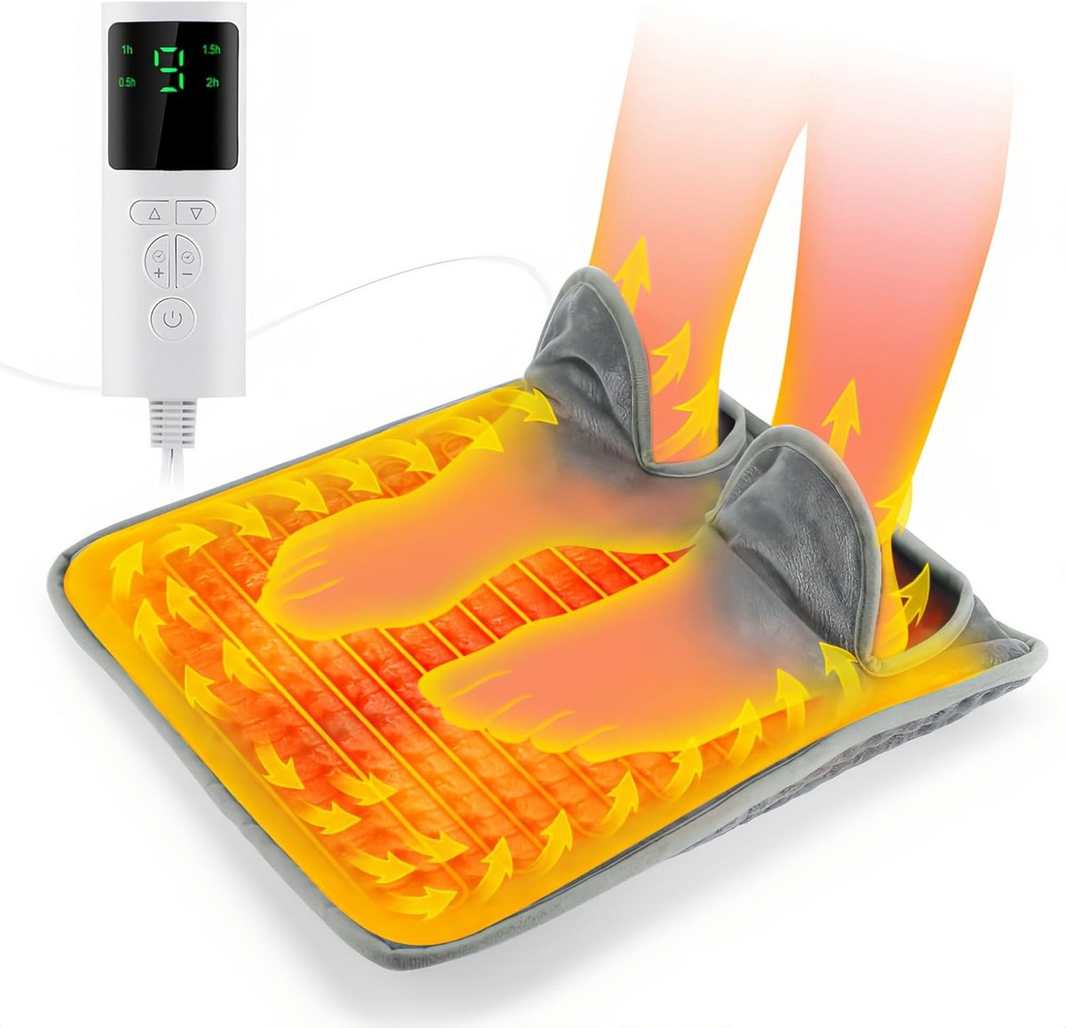 Elektrische Voetwarmer en Verwarming Kleed met 9 Warmtestanden en Timer