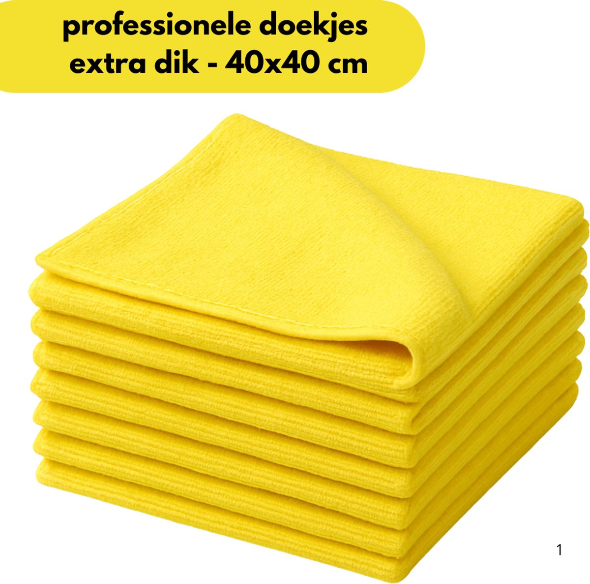 KURTT - Microvezeldoekjes (extra dik) - 10 Stuks 40 x 40 cm - Wasbaar - Schoonmaakdoekjes - Schoonmaak / Auto
