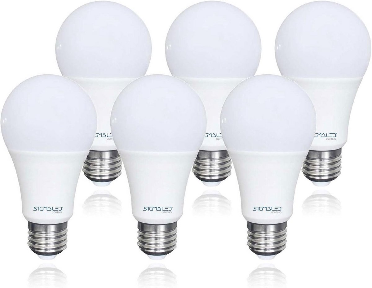 E27 LED lamp 15W - Neutraal wit licht (4000K) - 1425 lumen - A60 LED-gloeilamp - Verpakking van 6